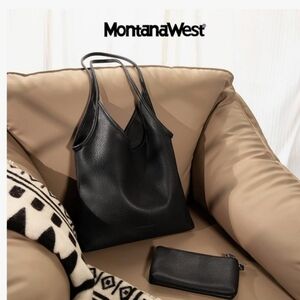 MontanaWest Black Hobo Style Handbag